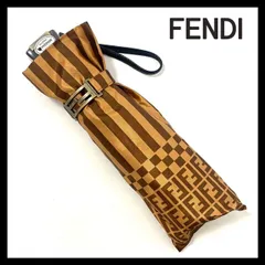 FENDI ベージュ ロゴ傘 ズッカ柄 ゴールド金具 金プレート 木目 FENDI/フェンディ】傘 ズッカ柄【品】 レディース
