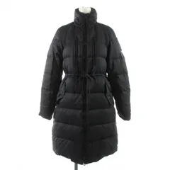 ディーゼル DIESEL ダウンコート ロング ジップアップ フード ナイロン XS 黒 ブラック /KUのサムネイル