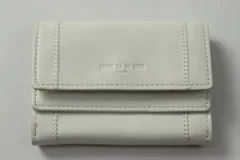 コムサ・デ・モード 三つ折り財布 レザー 小銭入れあり ウォレット ブランド 小物 レディース ホワイト COMME CA DU MODE 【中古】