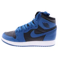 NIKE (ナイキ) AIR JORDAN 1 RETRO HIGH OG GS Dark Marina Blue 575441-404 エアジョーダン1 ダークマリーナブルー ハイカットスニーカーブルー/ブラック 6Y/24.0cm