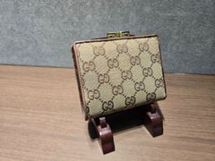 グッチ GGキャンバス 二つ折り がま口 財布 GUCCI【9-7】
