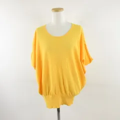 ロペピクニック ROPE Picnic サマーニット カットソー ドルマン 半袖 黄 *A230