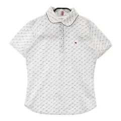 サイズ：M TOMMY HILFIGER GOLF トミー ヒルフィガーゴルフ  半袖ポロシャツ モノグラム柄 ホワイト系 [240101340835]# ゴルフウェア レディース ストスト