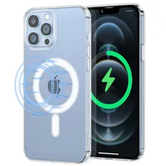 UEEBAI iPhone 14 Pro Max 6.7 inch 用 ケース クリア TPU ケース MagSafe対応 ワイヤレス充電対応 マグネット搭載 磁気吸着ケース 全透明ケース 薄型 軽量 人気 スマホケース 耐衝撃 傷防止 全面保護携