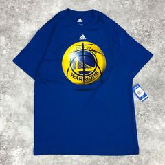 NBA ゴールデンステート・ウォリアーズ グラフィックプリント Tシャツ adidas ブルー L タグ付き未使用 バスケ 古着 GSW