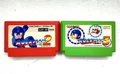 【盛岡25-0078】FC ロックマン2・3 2本セット ソフトのみ ③【中古/パケ】