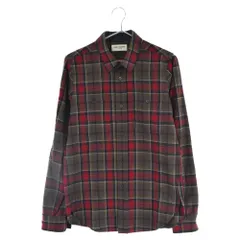 SAINT LAURENT PARIS (サンローランパリ) 13AW エディ期 チェック柄 ウール 長袖シャツ レッド/ブラウン 326821 Y788Bのサムネイル