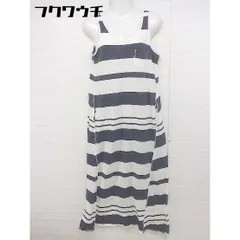 ◇ B:MING by BEAMS ビーミング by ビームス ノースリーブ ロング ワンピース サイズM ホワイト ネイビー系 レディース 【中古】 【1105060006920】