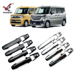 【送料無料】23年式スズキ スペーシアカスタム専用 ドアハンドルカバー 電 platingミラー/ピアノブラック/カーボン柄CYB077人気の秘密CYB171本日限定