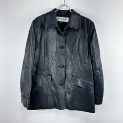 バルマンレザージャケットノーカラー羊革ストールレイヤード