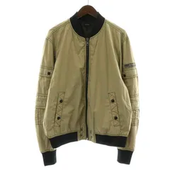 ディーゼル DIESEL MA-1 ブルゾン ジャケット ジップアップ XL ベージュ 黒 ブラック /NW21のサムネイル