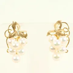 K18YG　イヤリング　clip-on earrings　パール　（真珠）　総重量約3.2g
