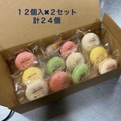 訳ありアウトレット品　２４個　マカロン１２個入✖︎２セット　フランス菓子　冷凍スイーツ