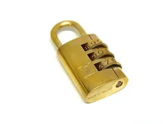 ■美品■ LOUIS VUITTON ルイヴィトン ダイヤルロック式 カデナ 南京錠 パドロック 鍵 チャーム ゴールド系 DB2615