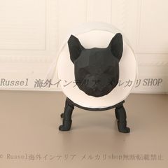 ペーパー ストッカー フレンチ ブルドッグ コンパクト おしゃれ かわいい インテリア フレブル トイレット ペーパー ホルダー 動物 アニマル ブラック
