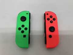 ジャンク Joy-Con(L) ネオングリｰン/(R) ネオンレッドのセット　(スティック先欠損、キズ等ダメージ有り)