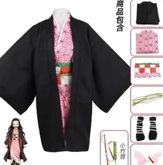ハロウィン新入荷✴︎鬼滅の刃 竈門禰豆子 コスプレ衣装 キッズ　ハロウィン仮装　イベント衣装　クリスマスパーティー　お誕生日プレゼント　撮影会　劇場版グッズ　鬼滅の刃小物　学園祭