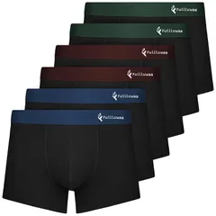 [Fullluwaa] ボクサーパンツ メンズ 下着 前閉じ 6枚セット コトン ブランド 下着 吸水速乾 男性 下着 メンズ ボクサー プレゼント 父の日 NK5 (JP, アルファベット, 3XL, 葡萄色+緑+青のベルト)