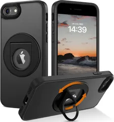 【RG1】iPhone7/8 SE2 SE3対応  MagSafe対応リングスタンドケース