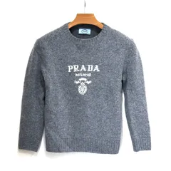 雲母！！　値下げ！！PRADA ロゴ入りベージュ長袖ニット　サイズ40 PRADA(プラダ) - ガッツ オンラインショップ