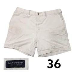 古着　ランズエンドショートパンツハーフパンツジーンズw36 股下14.5総丈41pth0005