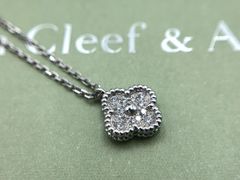 ひろろん様専用【管理番号102】 Van Cleef&Arpels ヴァンクリーフアーペル スウィート アルハンブラ K18WG ネックレス ダイヤモンド ジュエリー VCA