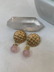 ピンクジェイド（紅翡翠・ひすい）ピアス