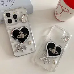韓国♡ハート キラキラ パール ストーン 高級感 可愛い iphone16promaxケース