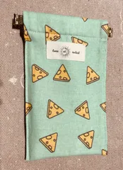 バネ口 メガネケース チーズ柄