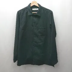 ◇ Θ nano universe ナノ ユニバース 無地 長袖 長袖シャツ サイズL ブラック系 レディース メンズ E  【1506190012711】