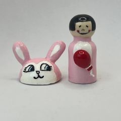 うさぎの着ぐるみ　こけし