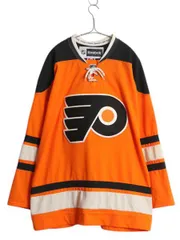 【お得なクーポン配布中!】 フライヤーズ ホッケー ジャージ メンズ L / NHL オフィシャル リーボック アイスホッケー ゲームシャツ ユニフォーム 重ね着 レースアップ