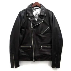美品 SHIPS JET BLUE◆ダブルライダースジャケット/M/馬革/BLK SHIPS JET BLUE（シップスジェットブルー）の「NOWARTT×SHIPS