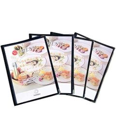 4冊セット fieldlabo メニューブック 透明 中綴じ A4 8ページ 16面 豊富な 料理写真掲載で 食欲 売上アップ (4冊セット)