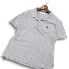 The DUFFER of ST.GEORGE ダファー オブ セントジョージ ロゴ刺繍★ 半袖 ポロシャツ Sz.XL メンズ グレー 大きいサイズのサムネイル
