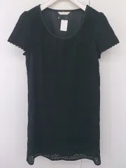 ◇ fredy emue フレディ エミュ レース 半袖 膝丈 ワンピース サイズ38 ブラック レディース  【中古】 【1205060000802】のサムネイル