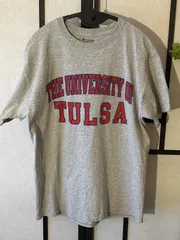 グッドカラー　レア　タルサ大学　チャンピオン　Tシャツ　TULSA　私立校　グレー　カレッジ　M