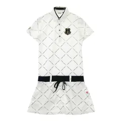 サイズ：M FILA GOLF フィラゴルフ  半袖ポロ ワンピース 総柄 ホワイト系 [240101272796] ゴルフウェア レディース ストスト