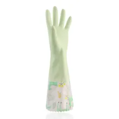 ☆ Bタイプ×グリーン ☆ Mサイズ ☆ ゴム手袋 ロング ykpvcgl ゴム手袋 ロング 作業用 ロンググローブ ロングスリーブ 丈が長い 食器洗い 掃除 やわらか インナー クリーニング そうじ トイレ 風呂 浴室 キッチン かわいい おしゃれのサムネイル