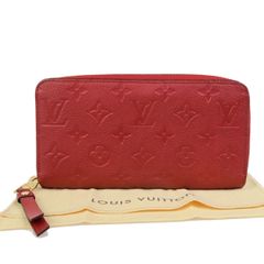 LOUIS VUITTON ルイヴィトン 長財布 ジッピーウォレット モノグラム アンプラント 赤 レザー M60737 82KA438