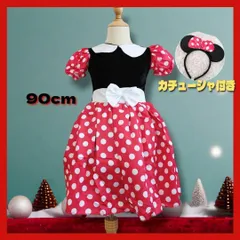 ミニー 風　ディズニーワンピース　コスプレ ベビー　イベント　 キッズ90cm