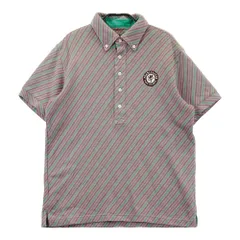 サイズ：4 PEARLY GATES パーリーゲイツ  半袖 ポロシャツ ストライプ柄 ブラウン系 [240101356890]# ゴルフウェア メンズ ストスト