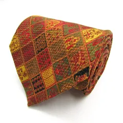 ポールスミス ブランド ネクタイ チェック柄 総柄 PO メンズ ブラウン Paul Smith 【中古】