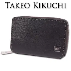 2023年最新】タケオキクチ 財布 二つ折り財布 黒（ブラック） takeo