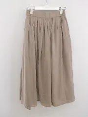 ◇ nano universe ナノ ユニバース ロング ギャザー スカート サイズ縦XS/横S ベージュ レディース P  【1211140000600】