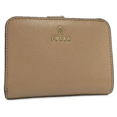 FURLA 二つ折り財布 カメリア レザー ブラウン WP00315