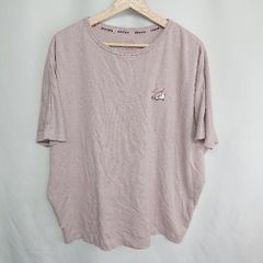 ◇ ⊇ CONVERSE コンバース ワンポイント刺繍 半袖 Tシャツ サイズL ピンク系 レディース E 【1410100007769】