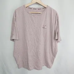 ◇ ⊇ CONVERSE コンバース ワンポイント刺繍 半袖 Tシャツ サイズL ピンク系 レディース E  【1410100007769】