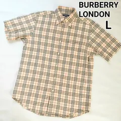 BURBERRY LONDON バーバリーロンドン　メンズ　半袖シャツ　ノバチェック　L
