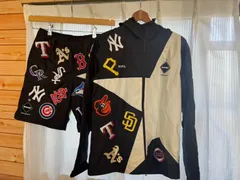 【美品】 F.C.Real Bristol/FCRBエフシーアールビー  MLB TOUR ALL TEAM BIG STAR JACKET & SHORTS トラックジャケット & ショートパンツ 黒S セットアップ ワッペン付き ジャージ 清永浩文